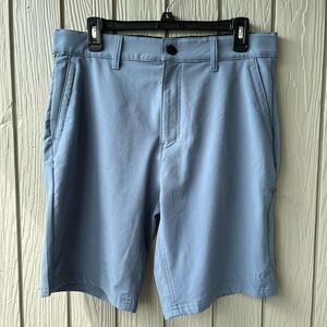 Hurley Hybrid Shorts SZ 32 Dusty Blue Quick-Dry Zip Pockets NWOT
